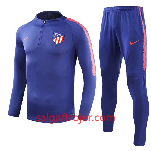 Atlético Madrid Sweatshirt Dragt Blå 2018-2019 Atlético Madrid Sweatshirt Dragt Blå 2018-2019